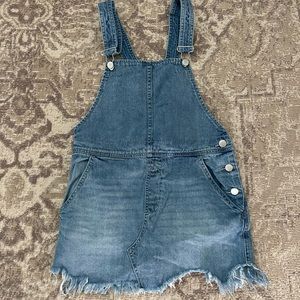 Free People Denim Skirt Overall